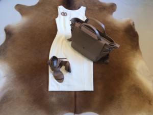 Zomerse kantoor outfit, Steve Madden, TOV Essentials, mix